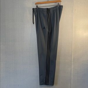 adidas Men's Gray Joggers with Black Stripes